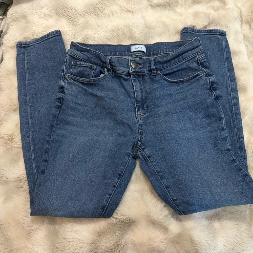 LOFT Women's Classic Blue Skinny Jeans